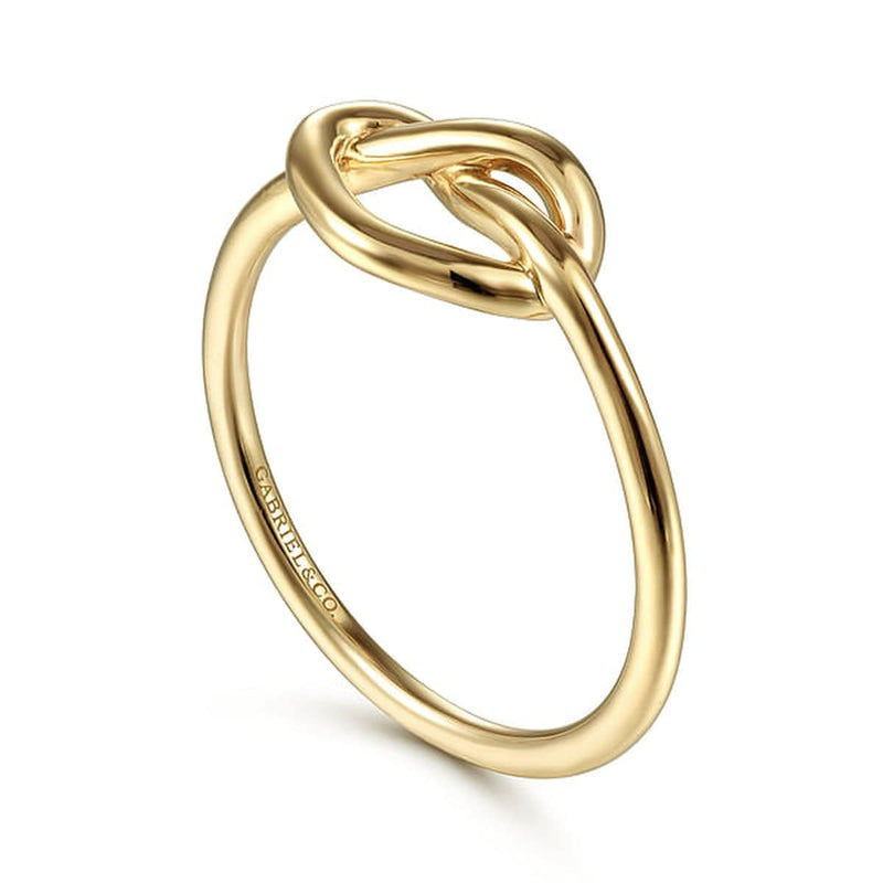 14K Yellow Gold Twisted Heart Pretzel Ring - LR51803Y4JJJ-Gabriel & Co.-Renee Taylor Gallery
