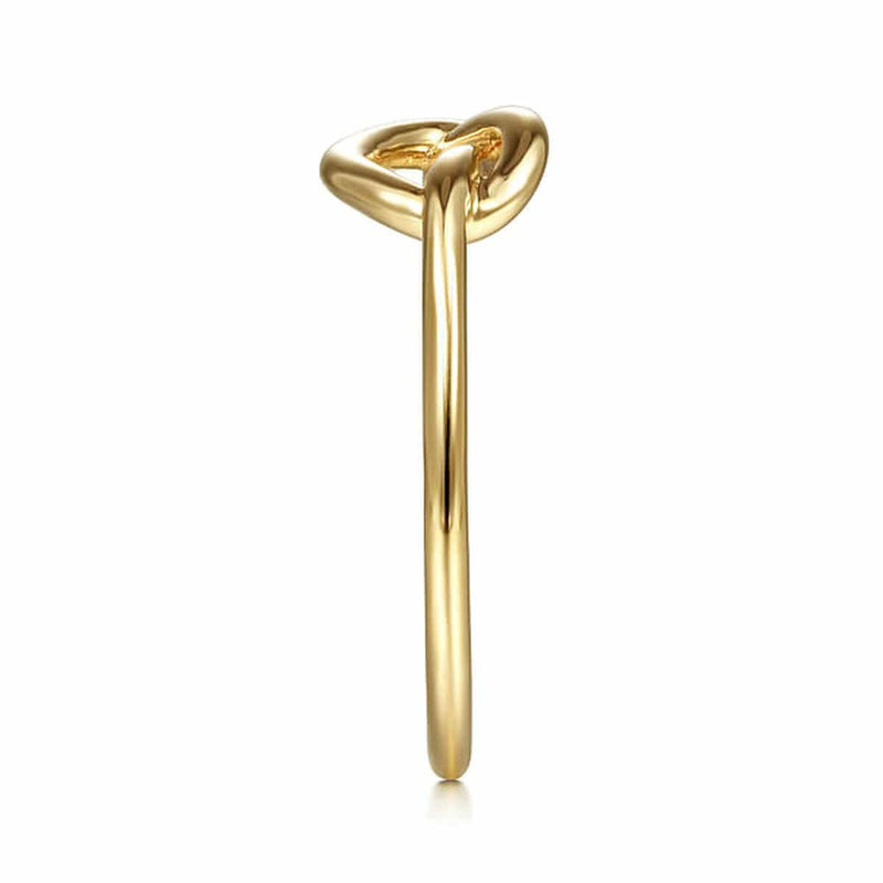 14K Yellow Gold Twisted Heart Pretzel Ring - LR51803Y4JJJ-Gabriel & Co.-Renee Taylor Gallery