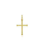 14K Yellow Gold Twisted Rope Cross Pendant - PCM6541Y4JJJ-Gabriel & Co.-Renee Taylor Gallery