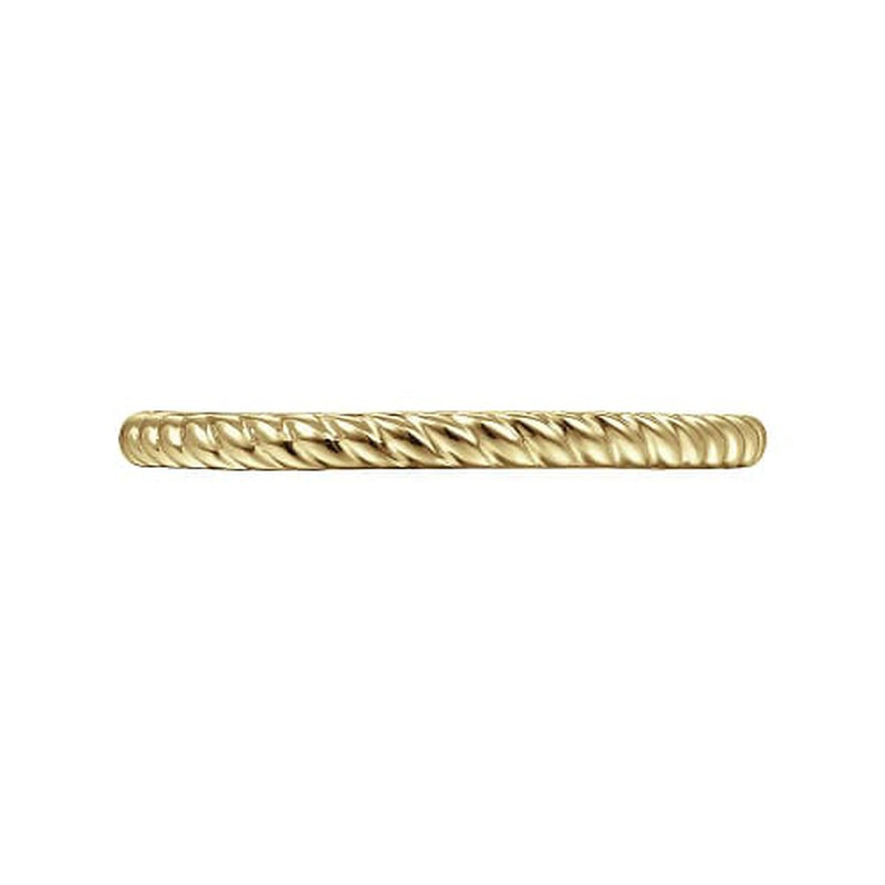 14K Yellow Gold Twisted Rope Stackable Ring - LR4582Y4JJJ-Gabriel & Co.-Renee Taylor Gallery