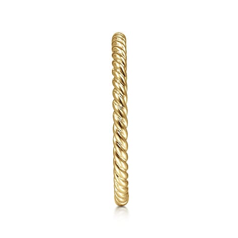 14K Yellow Gold Twisted Rope Stackable Ring - LR51173Y4JJJ-Gabriel & Co.-Renee Taylor Gallery