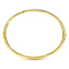 14K Yellow Gold Twisted Rope and Diamond Bangle – BG4275-65Y45JJ-Gabriel & Co.-Renee Taylor Gallery