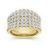 14K Yellow Gold Wide Band Pavé Diamond Ring - LR6365Y44JJ-Gabriel & Co.-Renee Taylor Gallery