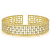 14K Yellow Gold Wide Diamond Cage Cuff Bracelet - BG4284-6Y45JJ-Gabriel & Co.-Renee Taylor Gallery
