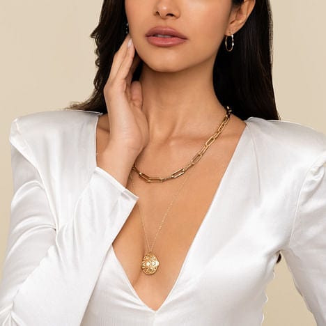 14K Yellow 20" Gold Hollow Paperclip Link Chain Necklace - NK7092-20Y4JJJ-Gabriel & Co.-Renee Taylor Gallery