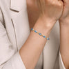 14K Yellow Gold and 925 Sterling Silver Bujukan Blue Topaz Open Bangle Bracelet - BG5102-62MZJBT-Gabriel & Co.-Renee Taylor Gallery