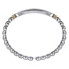 14K Yellow Gold and 925 Sterling Silver Bujukan Personalize Open Bangle Bracelet - BG5105-62MZJJJ-Gabriel & Co.-Renee Taylor Gallery