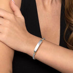 14K Yellow Gold and 925 Sterling Silver Bujukan Personalize Open Bangle Bracelet - BG5105-62MZJJJ-Gabriel & Co.-Renee Taylor Gallery