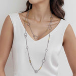 14K Yellow Gold and 925 Sterling Silver Bujukan Transformable Layered Necklace - NK7716-60MZJJJ-Gabriel & Co.-Renee Taylor Gallery