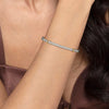 14K Yellow Gold and 925 Sterling Silver Bujukan White Sapphire Open Bangle Bracelet - BG5099-62MZJWS-Gabriel & Co.-Renee Taylor Gallery