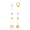 14K Yellow Gold Bujukan Ball Leverback Drop Earrings - EG15498Y4JJ-Gabriel & Co.-Renee Taylor Gallery