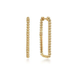 14K Yellow Plain Gold Bujukan Beads 30mm Rectangle Hoop Earrings Bujukan Collection - EG15321Y4JJJ-Gabriel & Co.-Renee Taylor Gallery