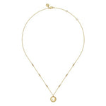 14K Yellow Plain Gold Bujukan Hand of God Medallion Necklace - NK7638Y4JJJ-Gabriel & Co.-Renee Taylor Gallery