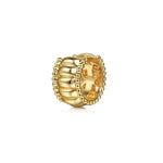 14K Yellow Plain Gold Bujukan Huggie Earrings - EG15320Y4JJJ-Gabriel & Co.-Renee Taylor Gallery