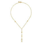 14K Yellow Plain Gold Bujukan Link Chain Y Necklace - NK7998Y4JJ-Gabriel & Co.-Renee Taylor Gallery