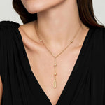 14K Yellow Plain Gold Bujukan Link Chain Y Necklace - NK7998Y4JJ-Gabriel & Co.-Renee Taylor Gallery