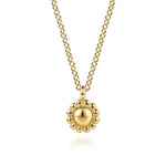 14K Yellow Plain Gold Bujukan Pendant Necklace - NK8175Y4JJJ-Gabriel & Co.-Renee Taylor Gallery