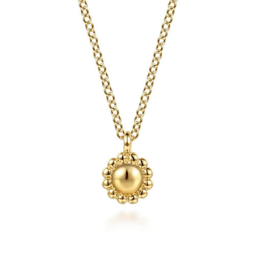 14K Yellow Plain Gold Bujukan Pendant Necklace - NK8175Y4JJJ-Gabriel & Co.-Renee Taylor Gallery