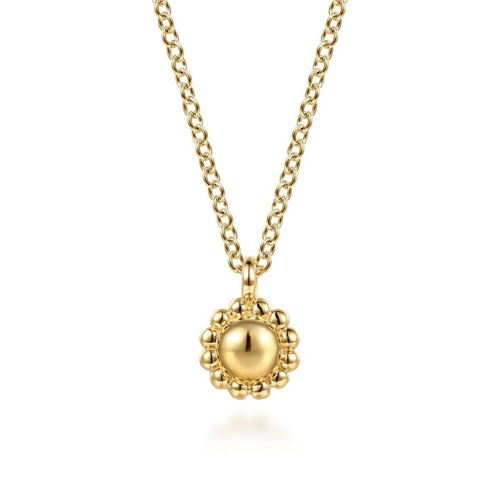 14K Yellow Plain Gold Bujukan Pendant Necklace - NK8175Y4JJJ-Gabriel & Co.-Renee Taylor Gallery