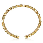 14K Yellow Plain Gold Bujukan Split Bangle Bracelet - BG5127-62Y4JJJ-Gabriel & Co.-Renee Taylor Gallery