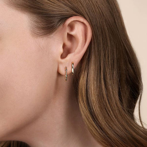 14K Yellow Plain Gold Bujukan Stuggies Earrings - EG15145Y4JJJ-Gabriel & Co.-Renee Taylor Gallery