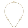 14K Yellow Plain Gold Bujukan and Link Station Necklace - NK7804Y4JJJ-Gabriel & Co.-Renee Taylor Gallery