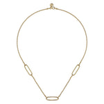 14K Yellow Plain Gold Bujukan and Link Station Necklace - NK7804Y4JJJ-Gabriel & Co.-Renee Taylor Gallery