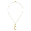 14K Yellow Plain Gold Diamond Cut Link Pendant Necklace - NK7825Y4JJJ-Gabriel & Co.-Renee Taylor Gallery