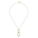 14K Yellow Plain Gold Diamond Cut Link Pendant Necklace - NK7825Y4JJJ-Gabriel & Co.-Renee Taylor Gallery