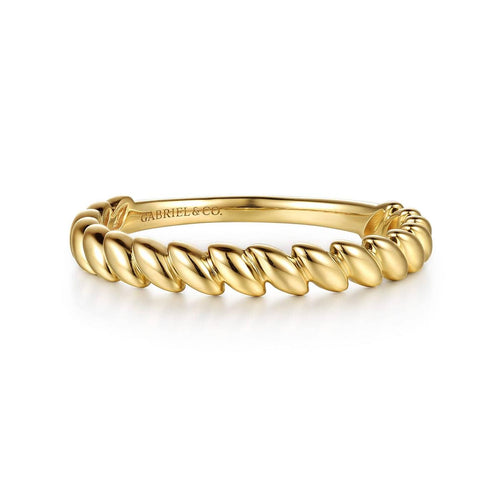 14K Yellow Plain Gold Stackable Ring Contemporary Collection - LR53065Y4JJJ-Gabriel & Co.-Renee Taylor Gallery
