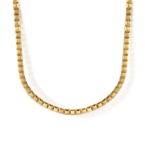 14K Yellow Plain Gold Tennis Necklace – NK7837Y4JJJ-Gabriel & Co.-Renee Taylor Gallery