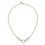 14K Yellow-White Diamond Circles Chain Necklace – NK7567M45JJ-Gabriel & Co.-Renee Taylor Gallery