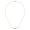 14K Yellow & White Gold Diamond Pavé and Bujukan Curved Bar Necklace - NK6362M45JJ-Gabriel & Co.-Renee Taylor Gallery