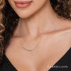 14K Yellow & White Gold Diamond Pavé and Bujukan Curved Bar Necklace - NK6362M45JJ-Gabriel & Co.-Renee Taylor Gallery
