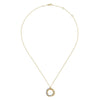 14K Yellow-White Gold Bujukan Diamond Interlocking Circles Pendant Necklace - NK6360M45JJ-Gabriel & Co.-Renee Taylor Gallery