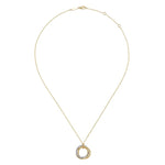 14K Yellow-White Gold Bujukan Diamond Interlocking Circles Pendant Necklace - NK6360M45JJ-Gabriel & Co.-Renee Taylor Gallery