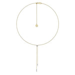 14K Yellow & White Gold Lariat Choker Necklace with Diamond Bar and Spikes - NK6123M45JJ-Gabriel & Co.-Renee Taylor Gallery