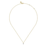 14K Yellow and White Gold Diamond Cross Pendant Necklace - NK7437M45JJ-Gabriel & Co.-Renee Taylor Gallery