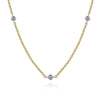 14K Yellow and White Gold Diamond Station Necklace - NK7435M45JJ-Gabriel & Co.-Renee Taylor Gallery