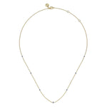 14K Yellow and White Gold Diamond Station Necklace - NK7435M45JJ-Gabriel & Co.-Renee Taylor Gallery