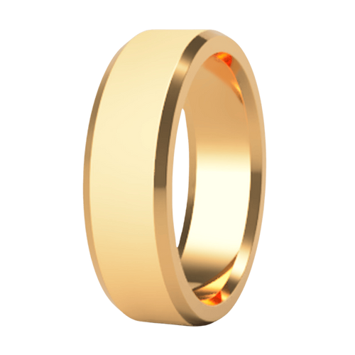 (6mm) 14k Alloy Bevel Satin Center Polish Bevel - 14K107-AL-Heavy Stone-Renee Taylor Gallery