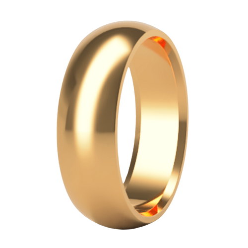 (6mm) 14k Alloy Dome High Polish - 14K111-AL-Heavy Stone-Renee Taylor Gallery