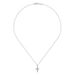 14K White Gold Classic Diamond Cross Necklace - NK2237W45JJ-Gabriel & Co.-Renee Taylor Gallery