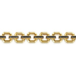 14k Yellow Gold Men's Link Chain Tennis Bracelet with Black Spinel Connectors - TBM4825-8Y4JBS-Gabriel & Co.-Renee Taylor Gallery
