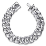 925 Sterling Silver Flat Heavy Chain Bracelet 14mm - TBM4810SVJJJ-Gabriel & Co.-Renee Taylor Gallery