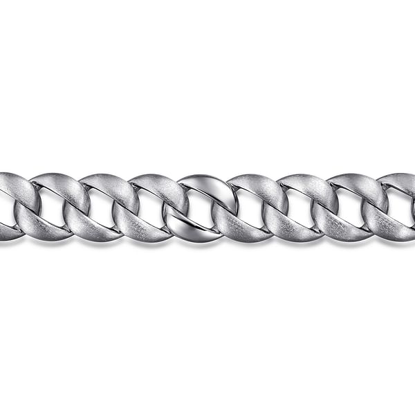 925 Sterling Silver Flat Heavy Chain Bracelet 14mm - TBM4810SVJJJ-Gabriel & Co.-Renee Taylor Gallery