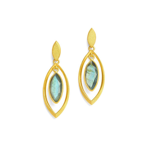 Marquisi Labradorite Earrings - 15736616-Bernd Wolf-Renee Taylor Gallery