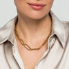 14K Yellow Casted Gold Bujukan Ball Link and Hollow Paperclip Link Chain Necklace - NK7133-17Y4JJJ-Gabriel & Co.-Renee Taylor Gallery