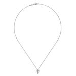 14K White Gold Diamond Cross Pendant Necklace - NK2665W45JJ-Gabriel & Co.-Renee Taylor Gallery
