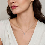 14K White Gold Diamond Cross Pendant Necklace - NK2665W45JJ-Gabriel & Co.-Renee Taylor Gallery